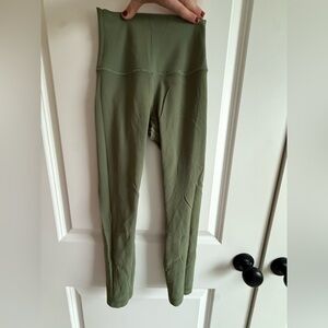 Lululemon Align 25” leggings. Olive Green High-Waisted Leggings. Size: 0